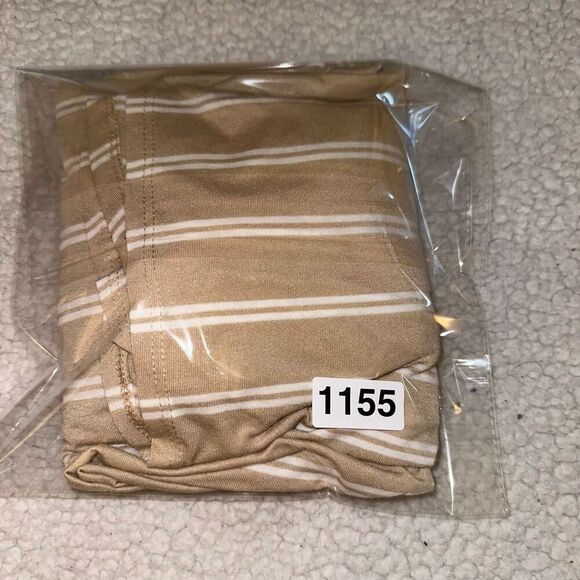 ASOS Women’s Tan White Stripe Jersey Wrap Dress Size 8 EUC - Picture 10 of 10